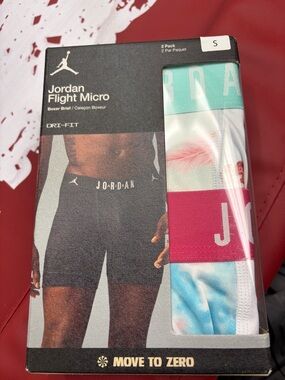 Jordan Flight Micro Boxer Briefs - Teal & Pink - 2 Pack NIB Size S